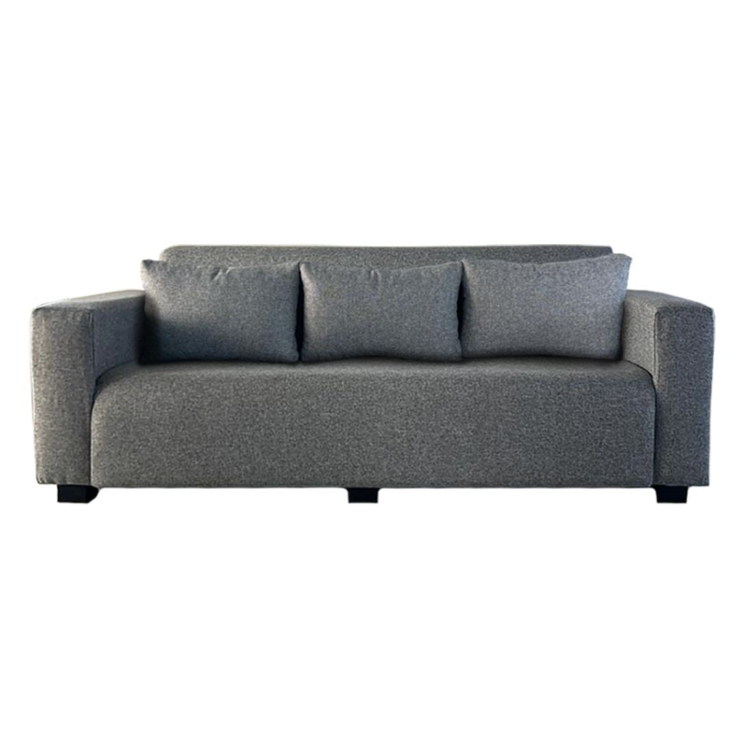 Modern 3-Seater Couch with Cushions – Comfortable Fabric Sofa for Living Room