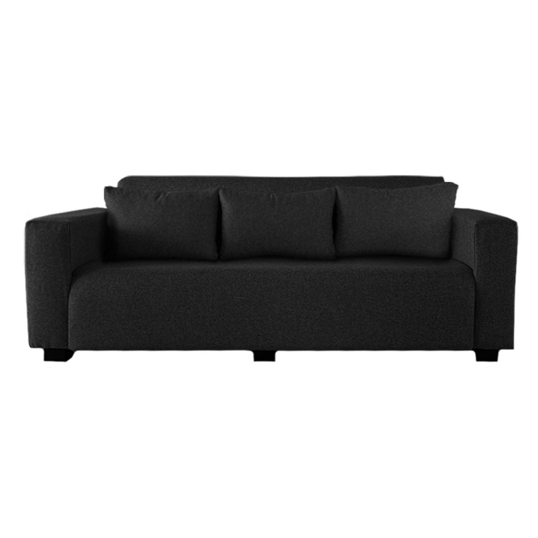 Modern 3-Seater Couch with Cushions – Comfortable Fabric Sofa for Living Room