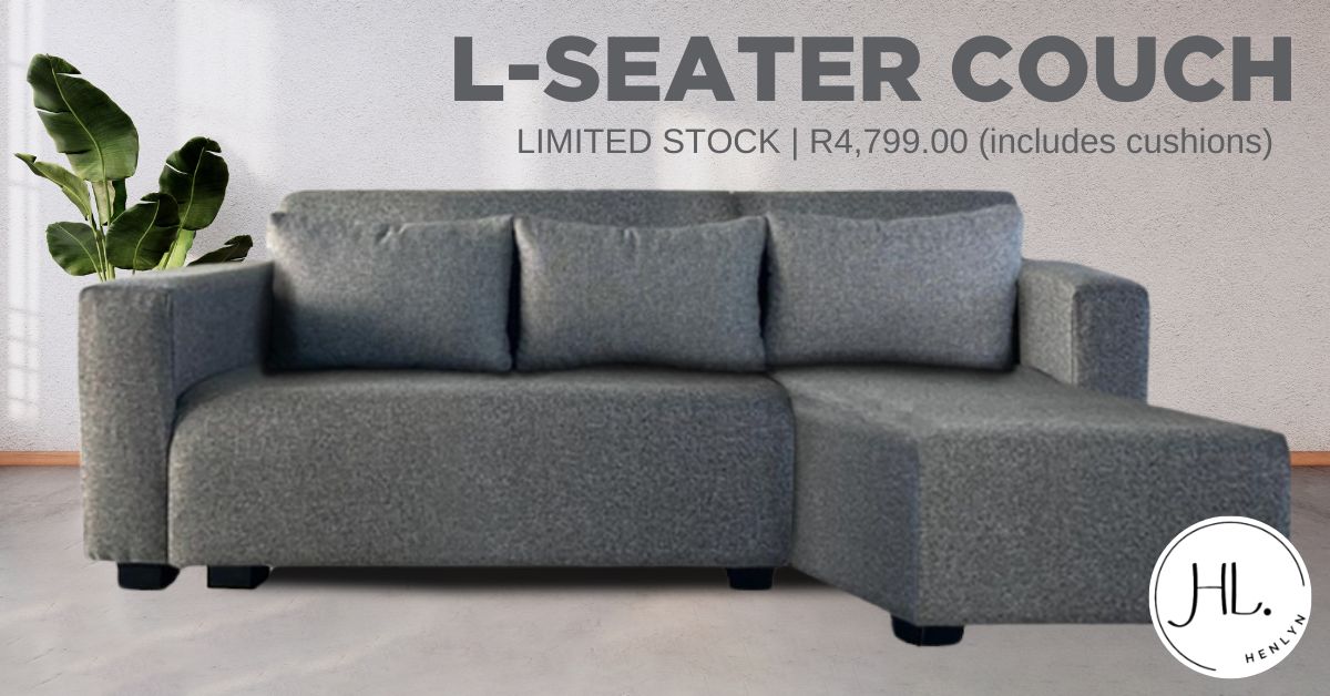 L-Shape Lounger with Slouch Design – Ultimate Comfort Couch with 3 Plush Cushions