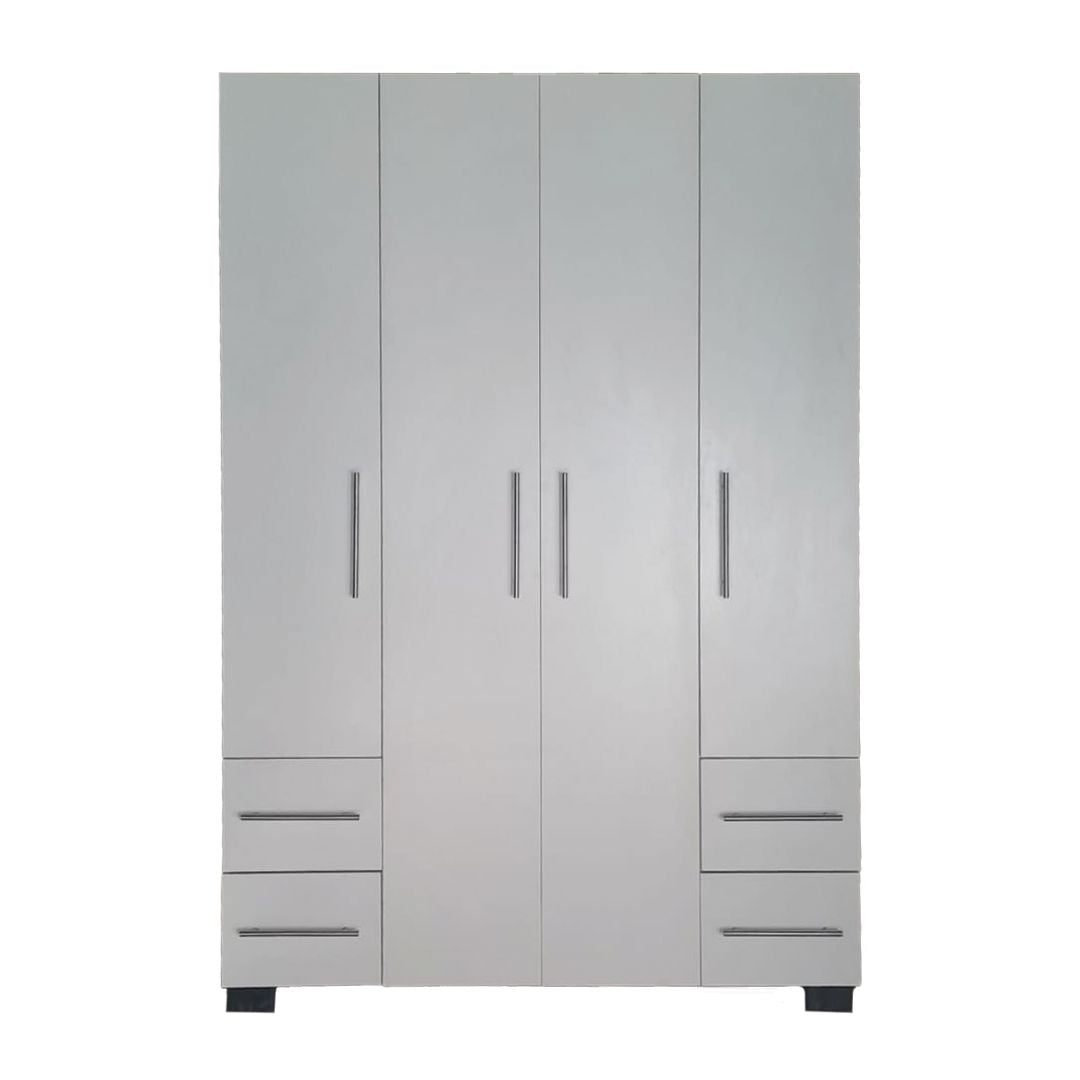 Spacious 4-Door Wardrobe with Drawers – Modern Bedroom Storage Solution