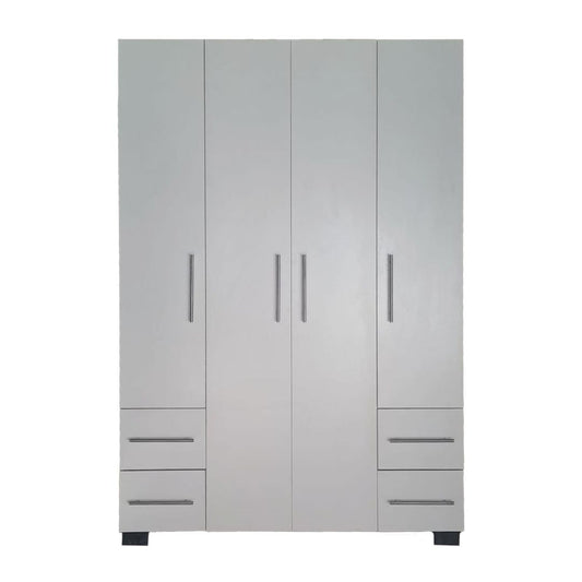 Spacious 4-Door Wardrobe with Drawers – Modern Bedroom Storage Solution